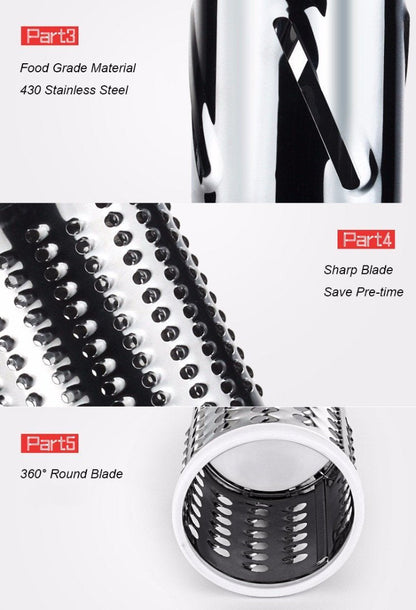 Râptifia™ - Vegetable & Fruit Grater - Multifunctional, Manual, Stainless Steel