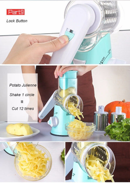 Râptifia™ - Vegetable & Fruit Grater - Multifunctional, Manual, Stainless Steel